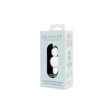Clarity Utopian Reverie Glass Butt Plug 3.6 Inch