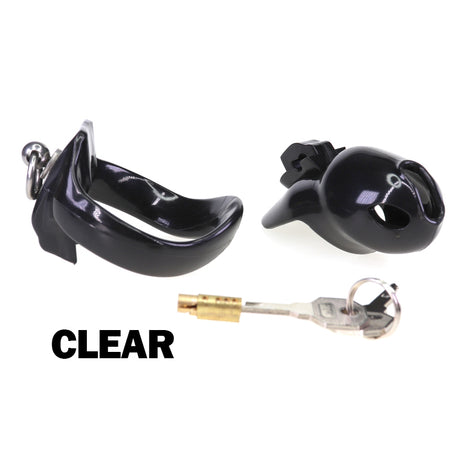 LOCK4D Advanced Comfort V6 Chastity Cage Small Clear