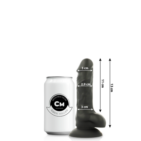 Cock Miller Realistic Silicone Atriculable Dildo 5 Inch Black