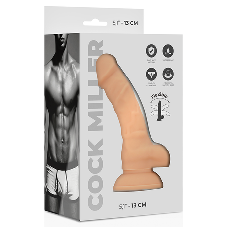 Cock Miller Realistic Silicone Atriculable Dildo 5 Inch Light