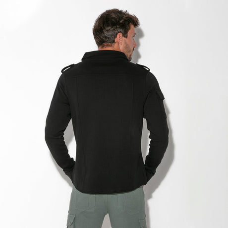 Code 22 Cargo Zip Overshirt Black