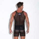 Code 22 Openwork Tank Top Black - FETCH