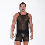Code 22 Openwork Tank Top Black - FETCH
