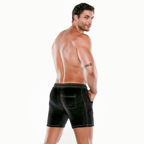 Code 22 Plush Velvet Shorts Black