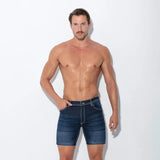 Code 22 Stretch Denim 5 Pocket Short Navy Blue - FETCH