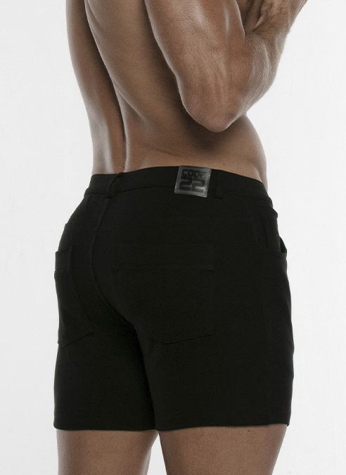 Code 22 Stretch 5 Pocket Short Black