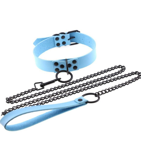 BASIXXX Show Collar and Leash Blue