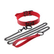 BASIXXX Show Collar and Leash Red