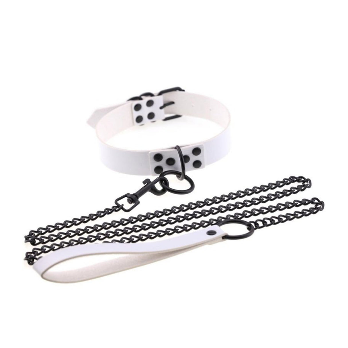 BASIXXX Show Collar and Leash White