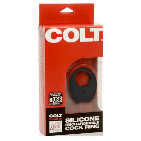 Colt Silicone Rechargeable Cock Ring Black