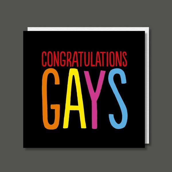 Congratulations Gays (BF0065) Greeting Card