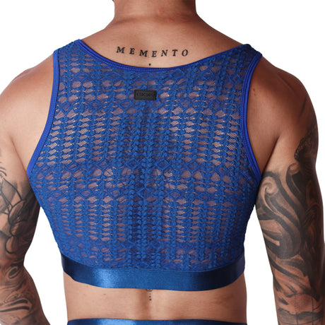 Gigo Illusion Crop Top Blue