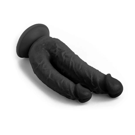 Mr. Rude Double Penetrator Dildo 8.3" Black