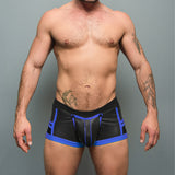 Dale Mas Biker + Pouch Shorts Black White Blue