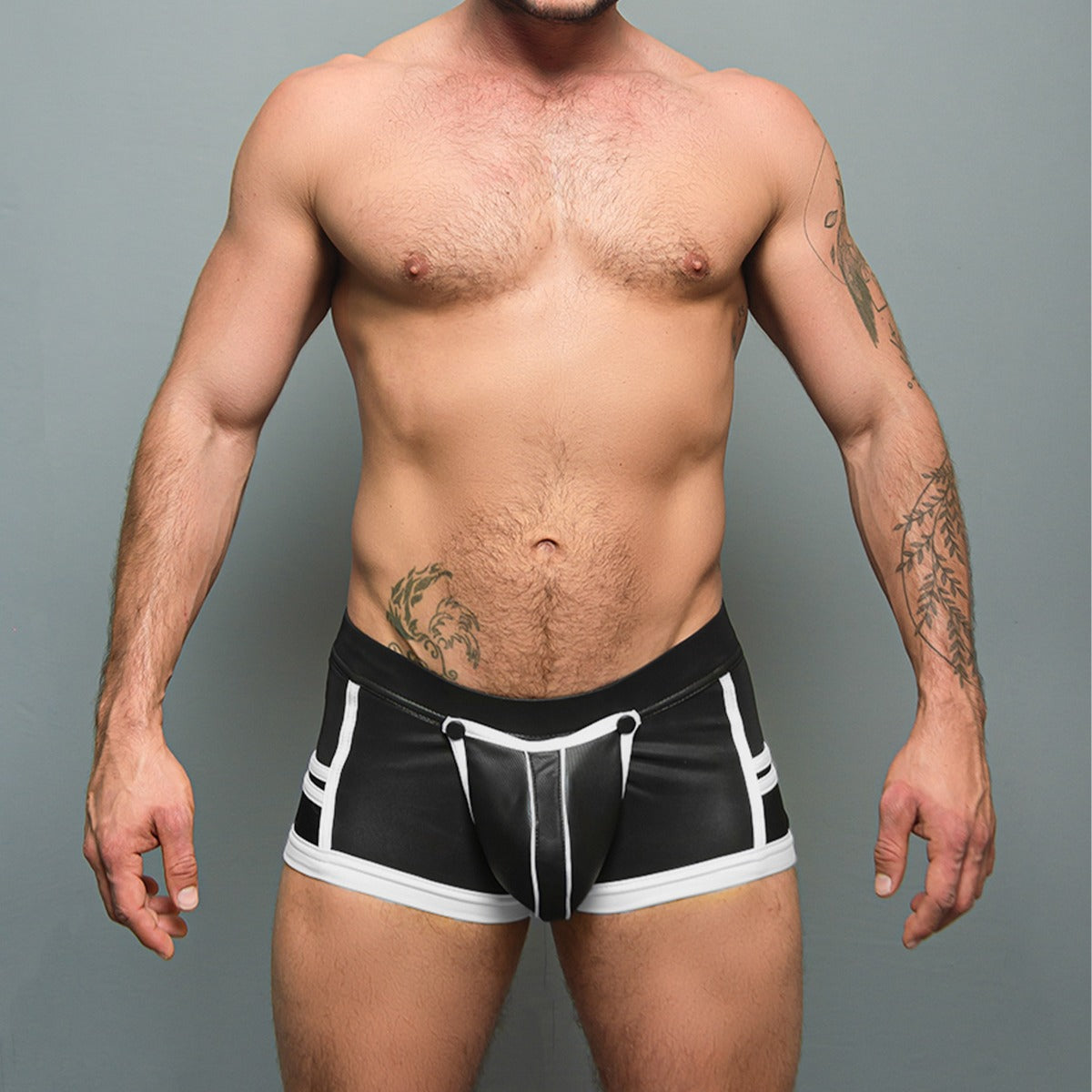 Dale Mas Biker + Pouch Shorts Black White