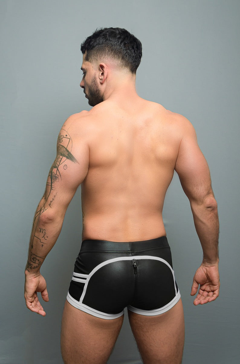 Dale Mas Biker + Pouch Shorts Black White