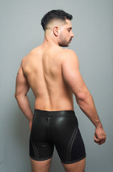 Dale Mas Biker + Skin Bike Zipper Shorts Black