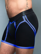 Dale Mas Biker + Skin Bike Zipper Shorts Black Blue