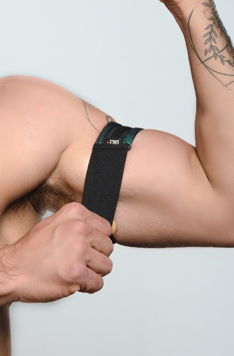 Dale Mas Biker + Bicep Band Iridescent Black Green