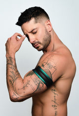 Dale Mas Biker + Bicep Band Iridescent Black Green