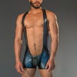 Dale Mas Rebel Wrestler Singlet Blue Black