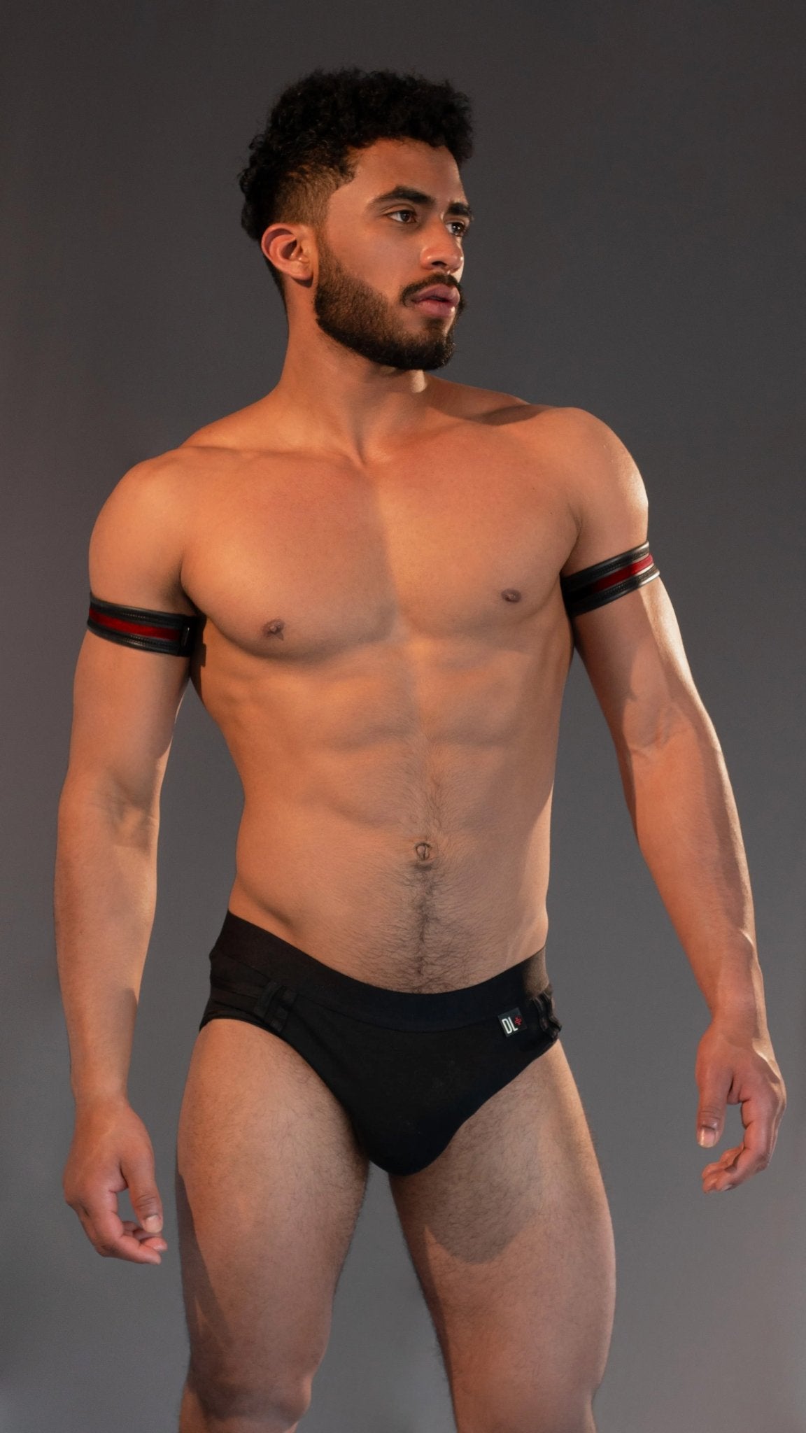 Dale Mas Smooth Skin Neoprene Bicep Strap Black Red - FETCH