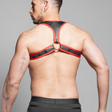 Dale Mas Smooth Skin Neoprene Harness Black Red - FETCH