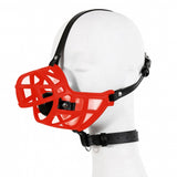 ruff GEAR Silicone Bulldog Muzzle and Ball Gag Black Red