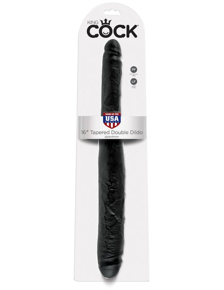 Pipedream King Cock 16 Inch Tapered  Double Dildo Black