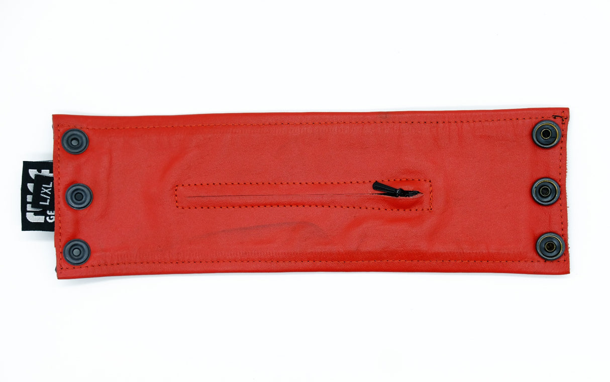 ruff GEAR Double Tone Leather Wrist Strap Wallet Red Black