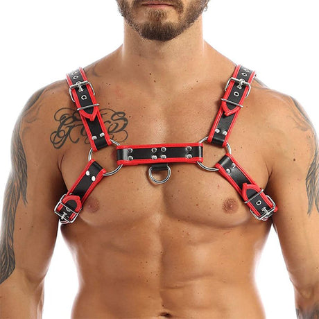 KINKD Adjustable H Harness Black Red