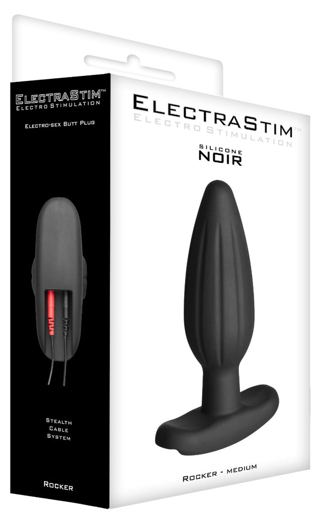 ElectraStim Silicone Noir Rocker Medium Butt Plug