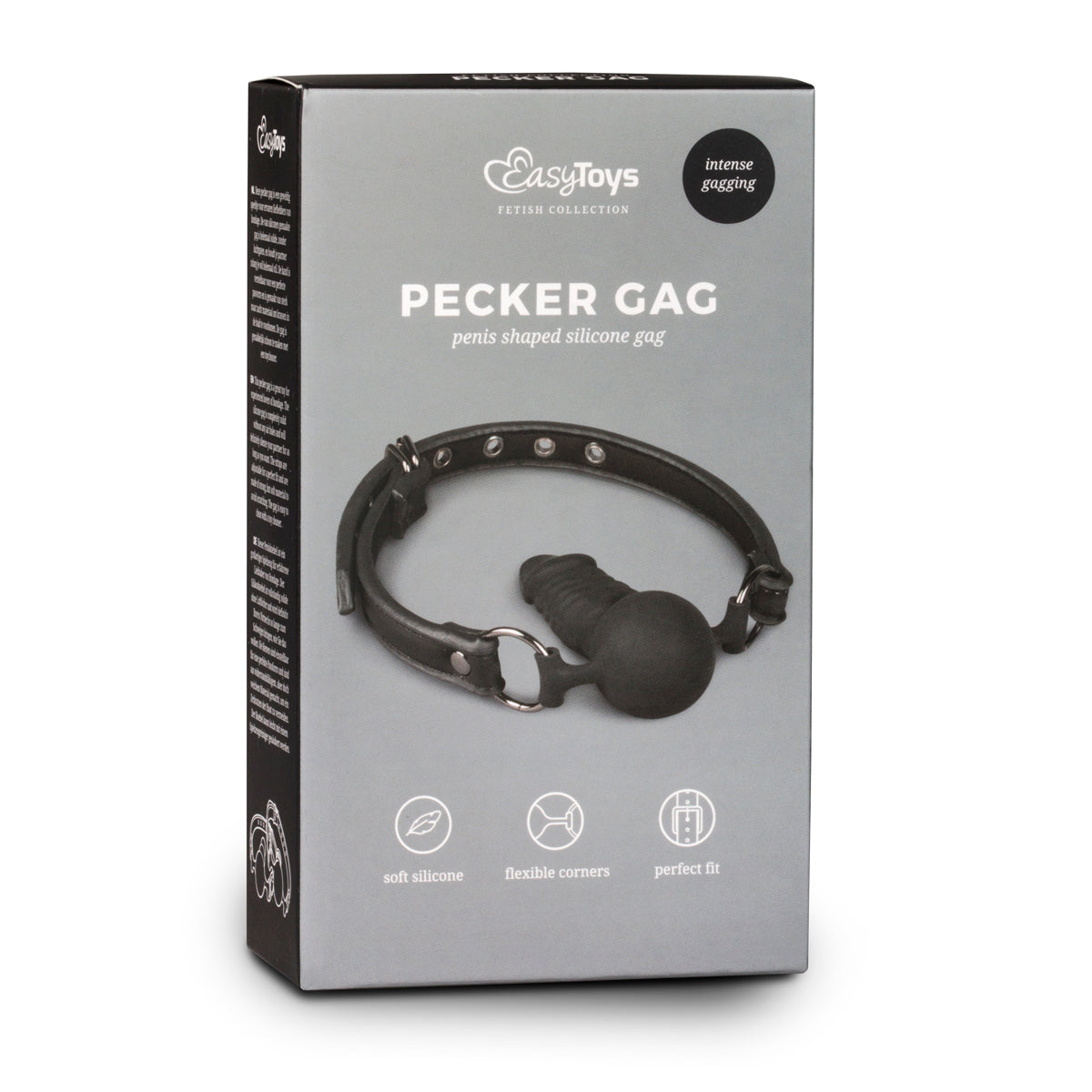 EasyToys Ball Gag with Silicone Dong Black