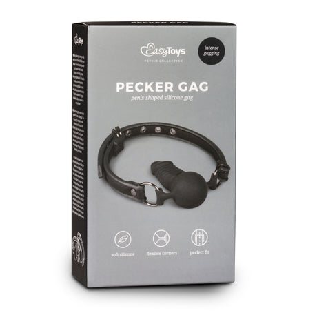 EasyToys Ball Gag with Silicone Dong Black