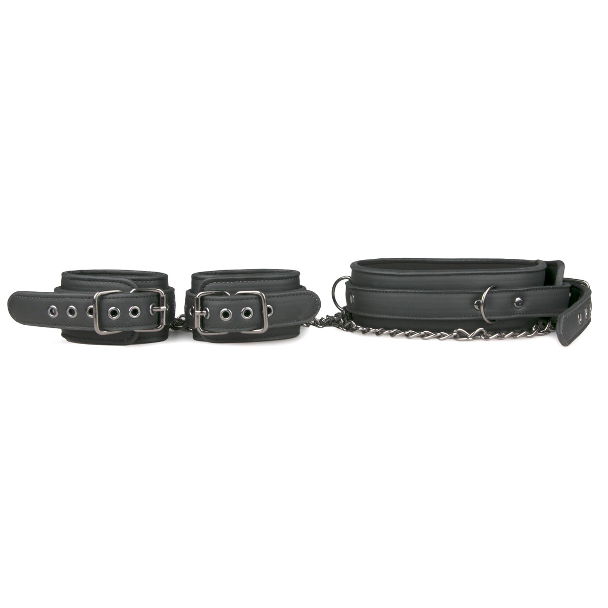 EasyToys Leather Collar with Handcuffs