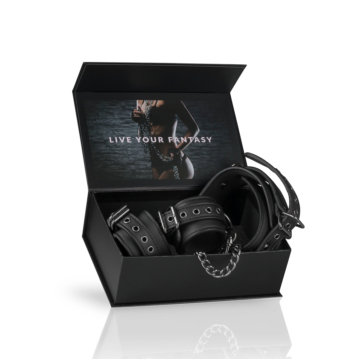 EasyToys Leather Collar with Handcuffs