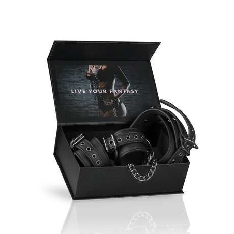 EasyToys Leather Collar with Handcuffs