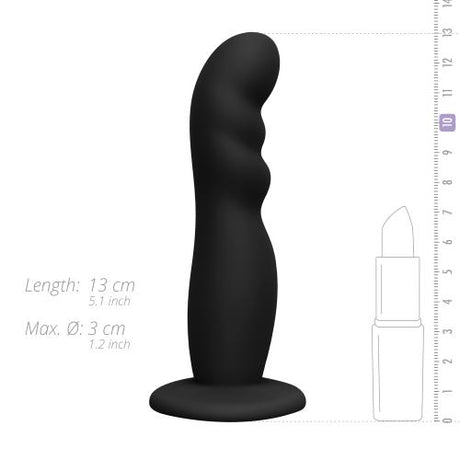 Easytoys Fetish Silicone Strap On Realistic Black 5.1 Inch