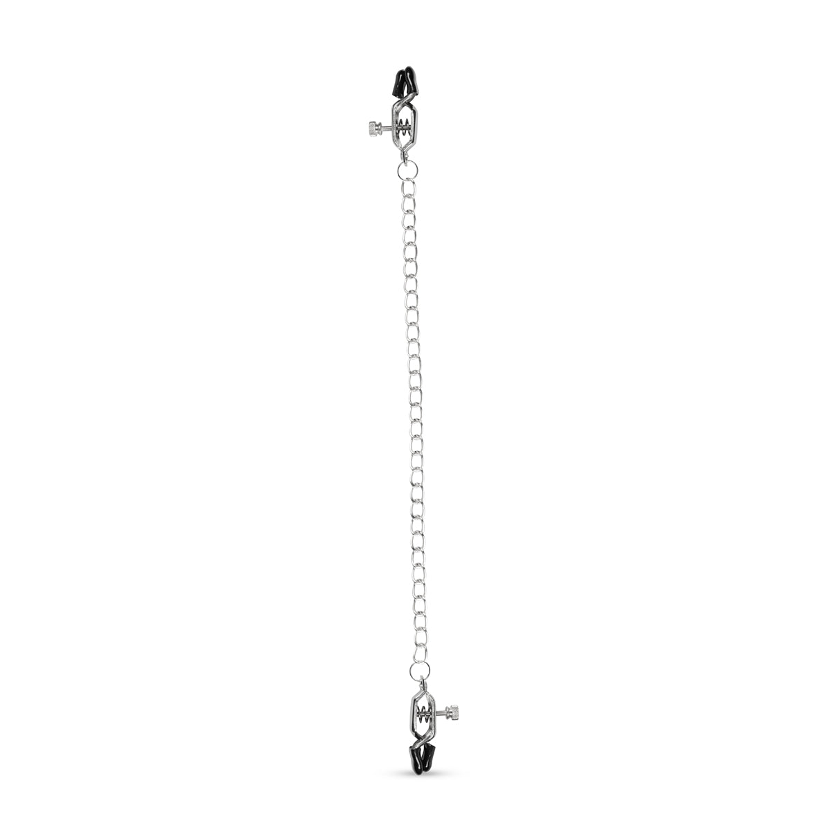 EasyToys Big Nipple Clamps with Chain Silver