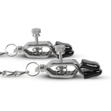 EasyToys Big Nipple Clamps with Chain Silver