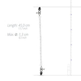 EasyToys Big Nipple Clamps with Chain Silver