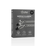 EasyToys Big Nipple Clamps with Chain Silver