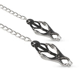 EasyToys Japanese Clover Clamps with Chain Silver