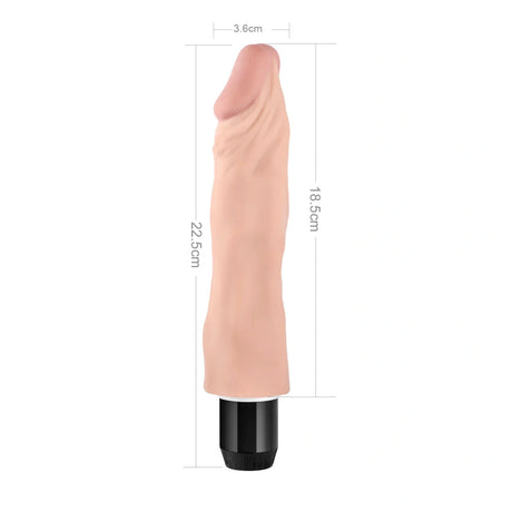 Extreme Realistic Poseable Vibrating Dildo 8.8"