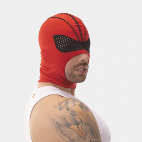 Barcode Berlin Fetish Hood Bok Red Black