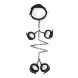 EasyToys Fetish Set with Collar Ankle and Wrist Restraints