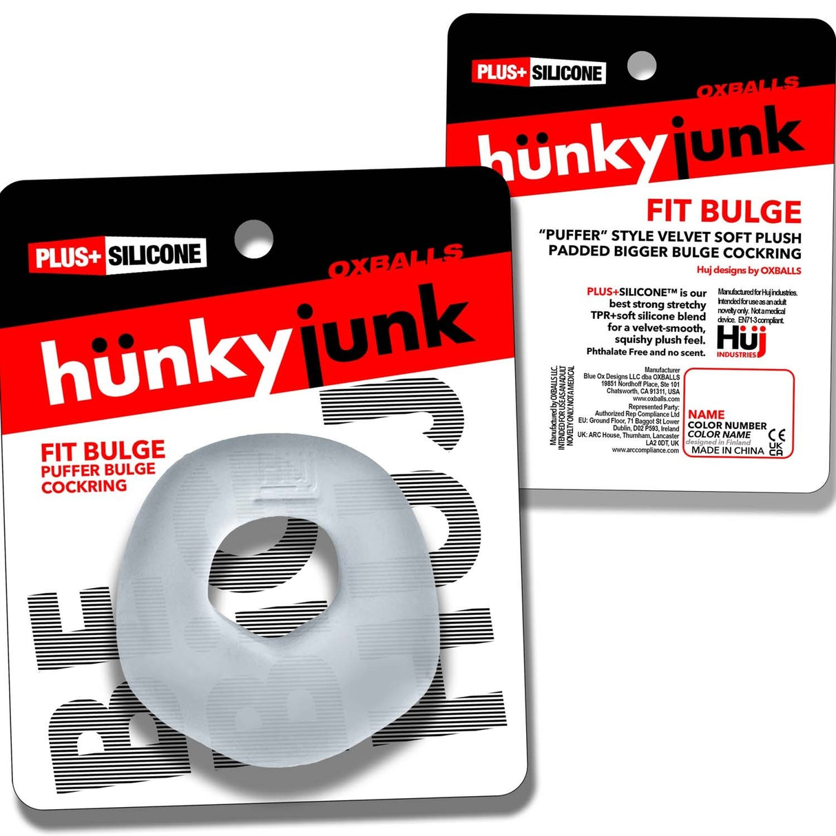 Hunkyjunk Fit Bulge Cockring Clear Steam