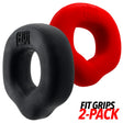 Hunkyjunk Fit Grips 2 Pack Cockrings Black Red