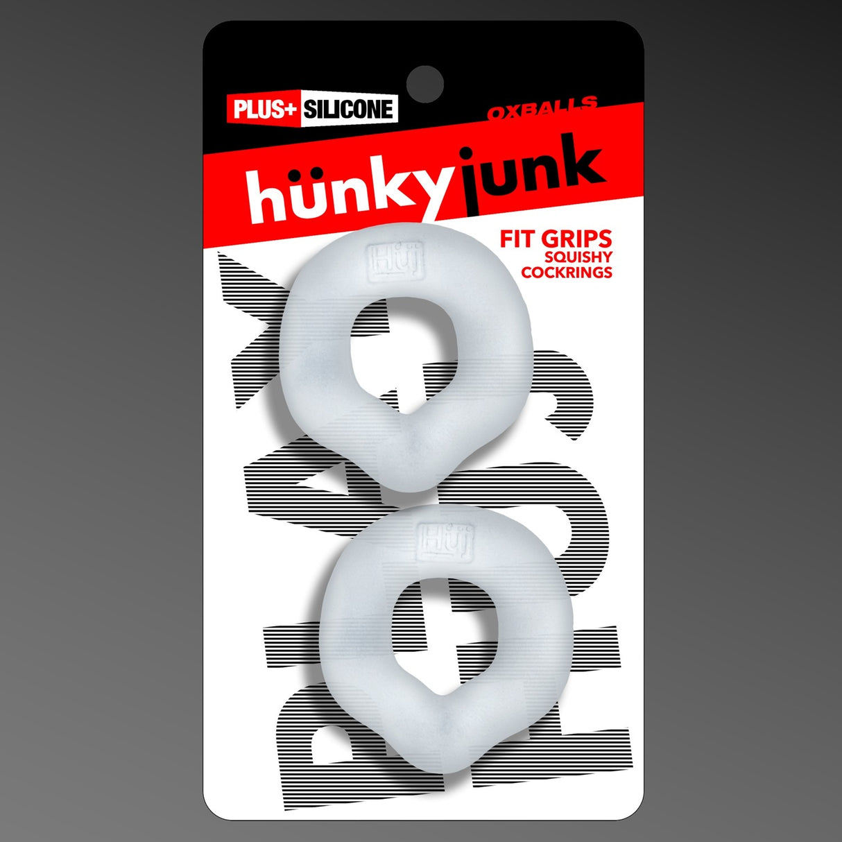 Hunkyjunk Fit Grips 2 Pack Cockrings Clear