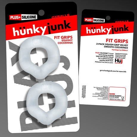 Hunkyjunk Fit Grips 2 Pack Cockrings Clear